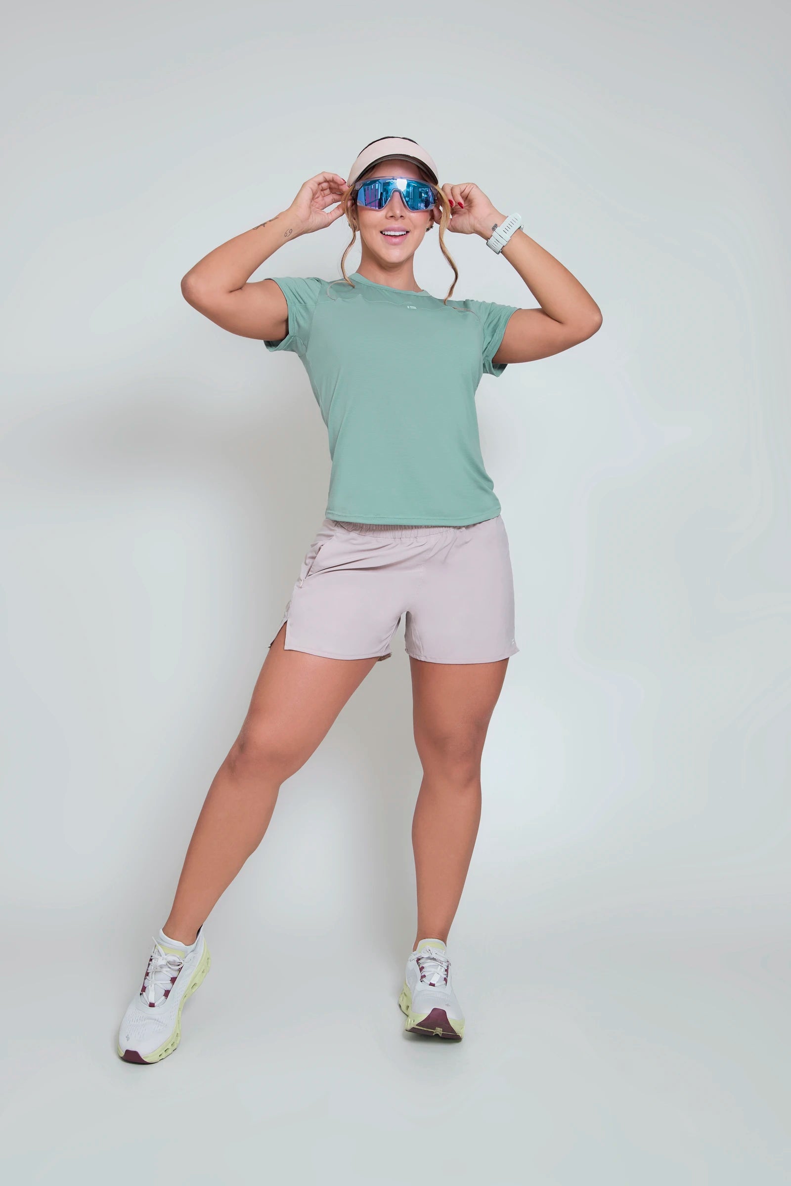 Camiseta Larga Motion Verde Salvia